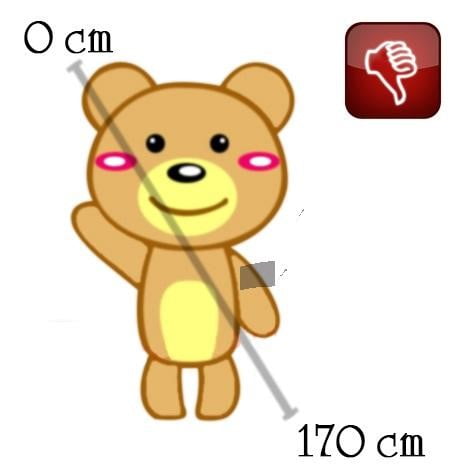 Cách đo gấu nhồi bông theo đường chéo